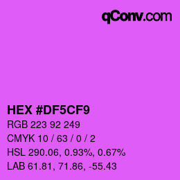 Color code: HEX #DF5CF9 | qconv.com