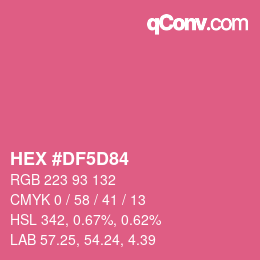 Color code: HEX #DF5D84 | qconv.com