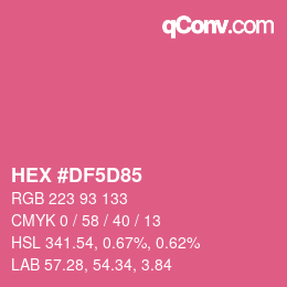 Color code: HEX #DF5D85 | qconv.com