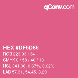 Color code: HEX #DF5D86 | qconv.com