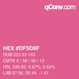 Color code: HEX #DF5D8F | qconv.com