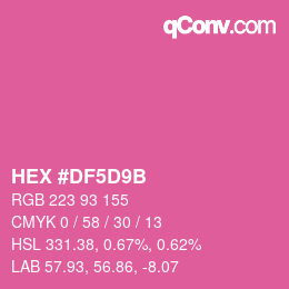 カラーコード: HEX #DF5D9B | qconv.com