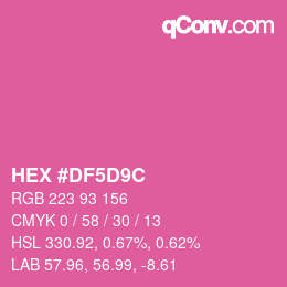 Farbcode: HEX #DF5D9C | qconv.com