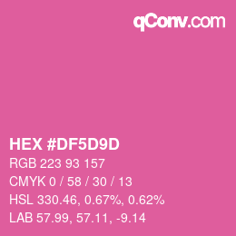 Color code: HEX #DF5D9D | qconv.com