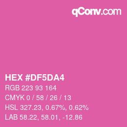Color code: HEX #DF5DA4 | qconv.com