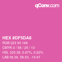 Color code: HEX #DF5DA8 | qconv.com