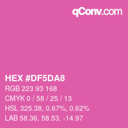 Color code: HEX #DF5DA8 | qconv.com