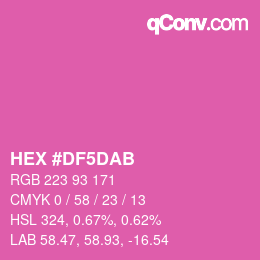 Color code: HEX #DF5DAB | qconv.com