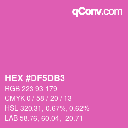 Color code: HEX #DF5DB3 | qconv.com