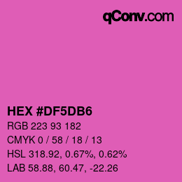カラーコード: HEX #DF5DB6 | qconv.com