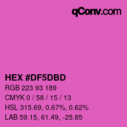 カラーコード: HEX #DF5DBD | qconv.com