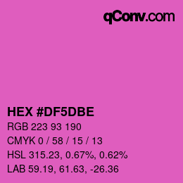 Color code: HEX #DF5DBE | qconv.com