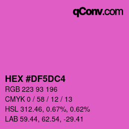 Color code: HEX #DF5DC4 | qconv.com