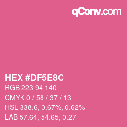 Color code: HEX #DF5E8C | qconv.com