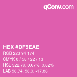 颜色代码: HEX #DF5EAE | qconv.com