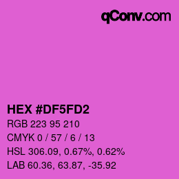 Color code: HEX #DF5FD2 | qconv.com