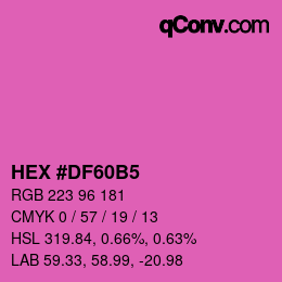 カラーコード: HEX #DF60B5 | qconv.com