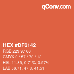 Color code: HEX #DF6142 | qconv.com