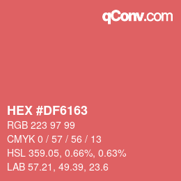 Color code: HEX #DF6163 | qconv.com