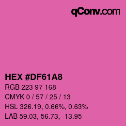 カラーコード: HEX #DF61A8 | qconv.com