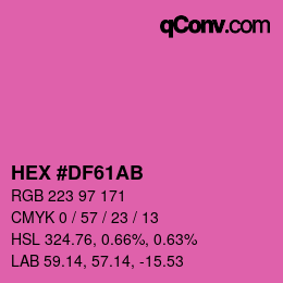 Color code: HEX #DF61AB | qconv.com