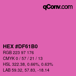 Color code: HEX #DF61B0 | qconv.com