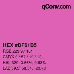 Color code: HEX #DF61B5 | qconv.com