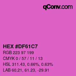 Color code: HEX #DF61C7 | qconv.com