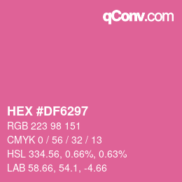 Color code: HEX #DF6297 | qconv.com