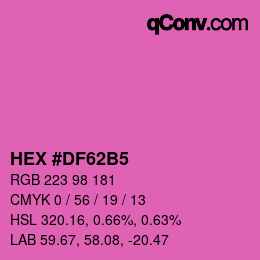 カラーコード: HEX #DF62B5 | qconv.com
