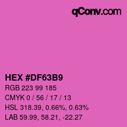 Color code: HEX #DF63B9 | qconv.com