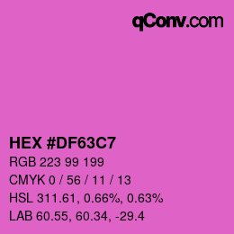 Color code: HEX #DF63C7 | qconv.com