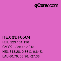 Color code: HEX #DF65C4 | qconv.com