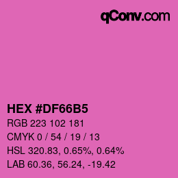 Color code: HEX #DF66B5 | qconv.com