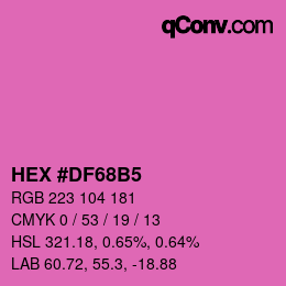 Color code: HEX #DF68B5 | qconv.com