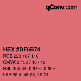 Color code: HEX #DF6B74 | qconv.com