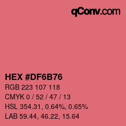 Color code: HEX #DF6B76 | qconv.com
