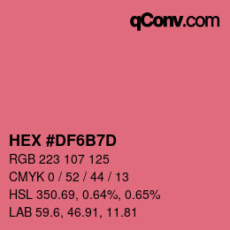 カラーコード: HEX #DF6B7D | qconv.com