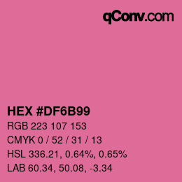 Color code: HEX #DF6B99 | qconv.com