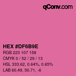 Color code: HEX #DF6B9E | qconv.com