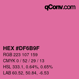 Color code: HEX #DF6B9F | qconv.com