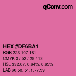 Color code: HEX #DF6BA1 | qconv.com