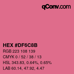 Color code: HEX #DF6C8B | qconv.com