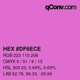 カラーコード: HEX #DF6ECE | qconv.com