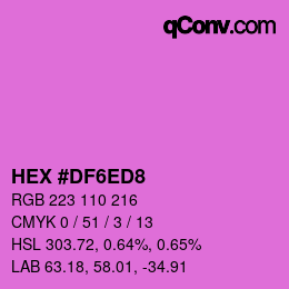 カラーコード: HEX #DF6ED8 | qconv.com