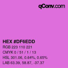 Color code: HEX #DF6EDD | qconv.com