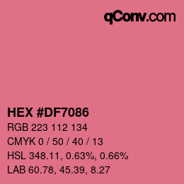 Color code: HEX #DF7086 | qconv.com