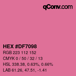 Color code: HEX #DF7098 | qconv.com