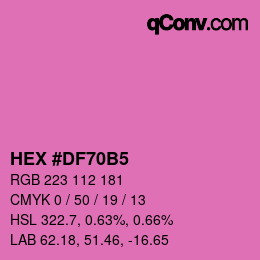 Color code: HEX #DF70B5 | qconv.com