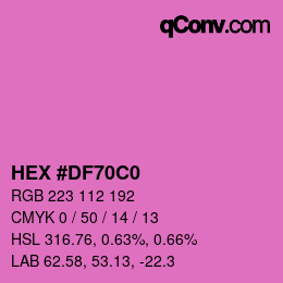 Color code: HEX #DF70C0 | qconv.com